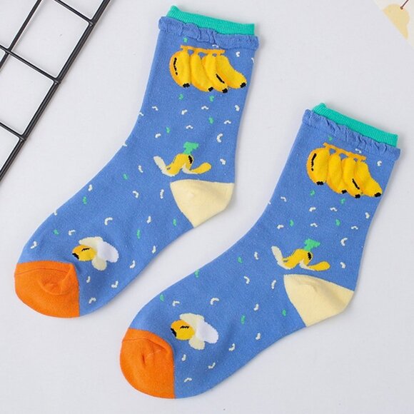 3 Pack of Fruit Printed Breathable socks - Picture 2 of 4